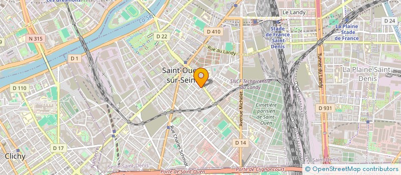 localisation de l'entreprise CELESTE PARIS SAS à SAINT-OUEN-SUR-SEINE