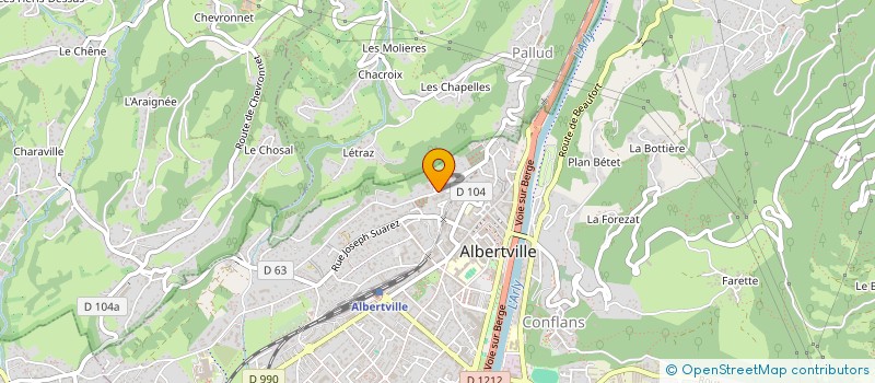 localisation de l'entreprise CELIDI & ELLIPSIS INVEST  ALBERTVILLE