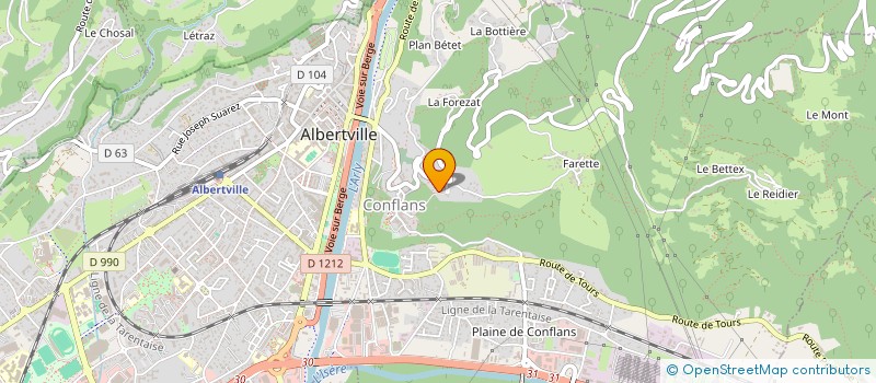 localisation de l'entreprise CELIDI FRONTENEX  ALBERTVILLE