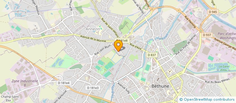 localisation de l'entreprise CELIFLORE  BETHUNE