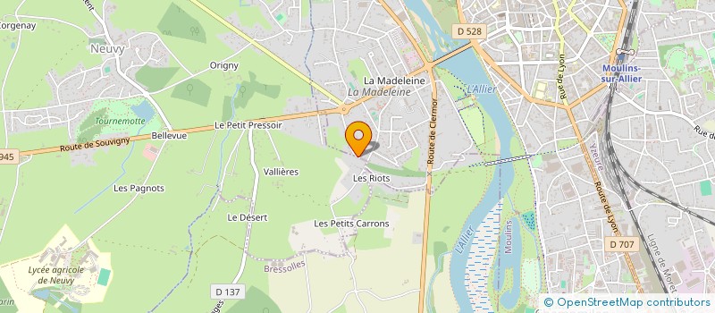 localisation de l'entreprise CELINAD à MOULINS