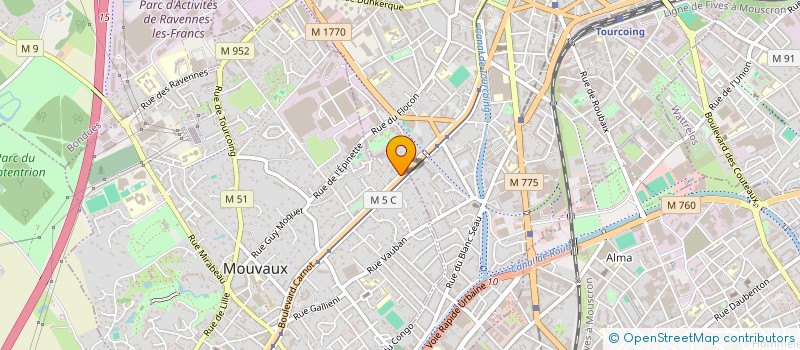 localisation de l'entreprise CELINE à MOUVAUX