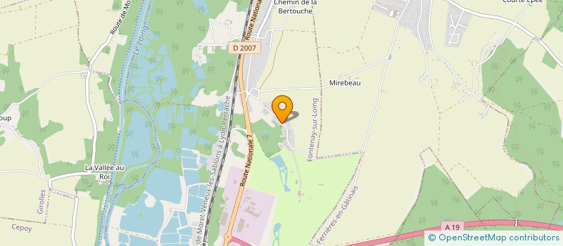 localisation de l'entreprise CELINE LEGRAND HOLDING à FONTENAY-SUR-LOING