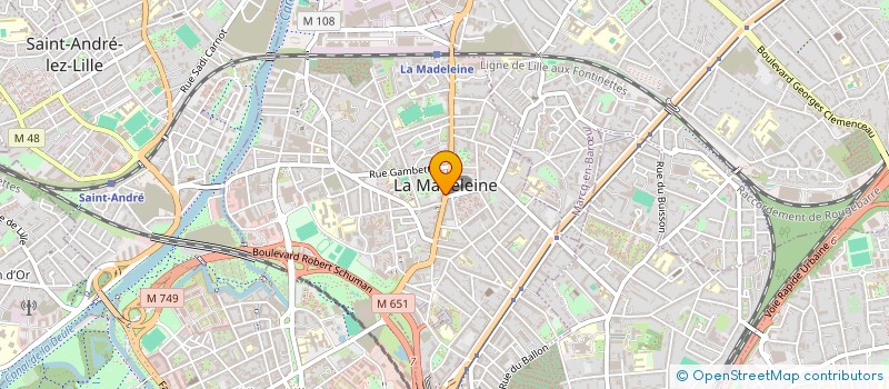 localisation de l'entreprise CELINE LINGERIE à LA MADELEINE