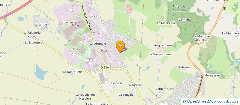 localisation de l'entreprise CELINE PASQUIER, PEINTURE DECORATION D'INTERIEUR  LES HERBIERS