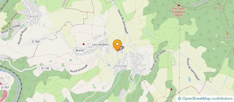 localisation de l'entreprise CELISA  YRONDE-ET-BURON