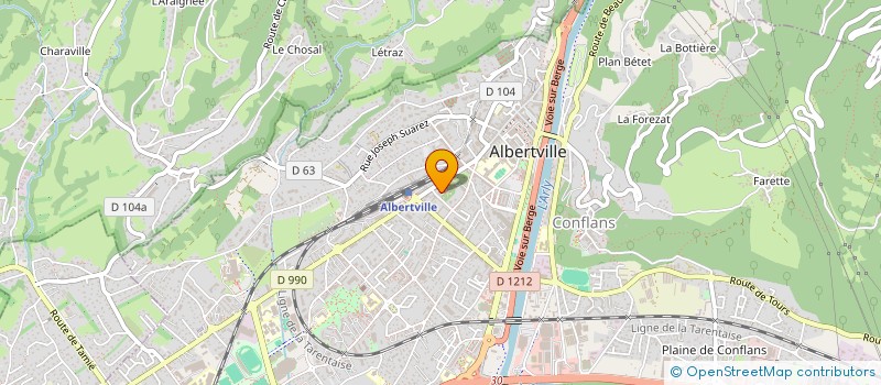 localisation de l'entreprise CELISA  ALBERTVILLE