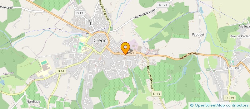localisation de l'entreprise CELISOPH VISION à CREON