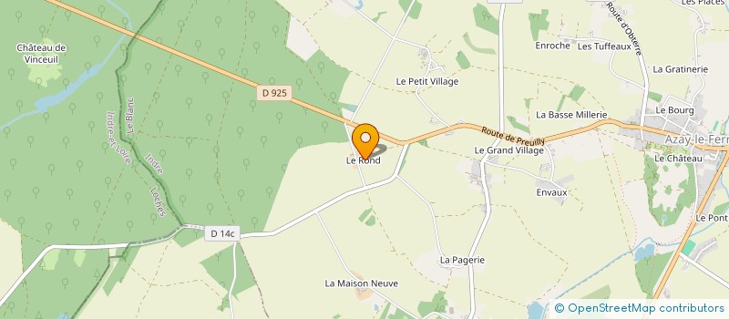 localisation de l'entreprise CELLERIN à AZAY-LE-FERRON