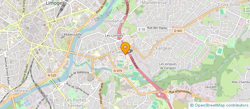 localisation de l'entreprise CELLIER D'AQUITAINE à LIMOGES