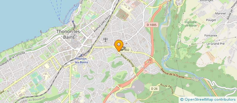 localisation de l'entreprise CELLIER DES ANNEES VINS à THONON-LES-BAINS