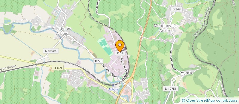localisation de l'entreprise CELLIER DES TIERCELINES  ARBOIS