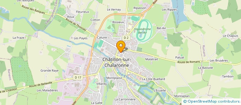 localisation de l'entreprise CELLIER DOMBES BRESSE à CHATILLON-SUR-CHALARONNE