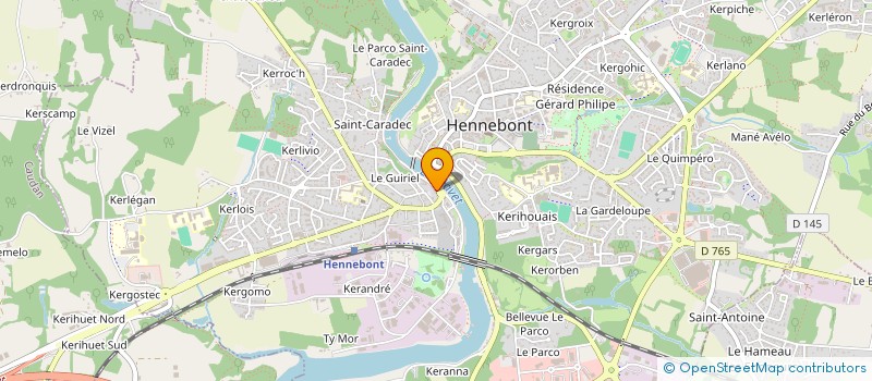 localisation de l'entreprise CELLIER HENNEBONT à HENNEBONT