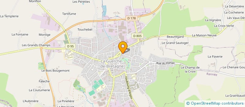 localisation de l'entreprise CELLIER MACONNERIE  LA GUERCHE-DE-BRETAGNE