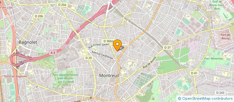 localisation de l'entreprise CELLOPHANE PROD à MONTREUIL