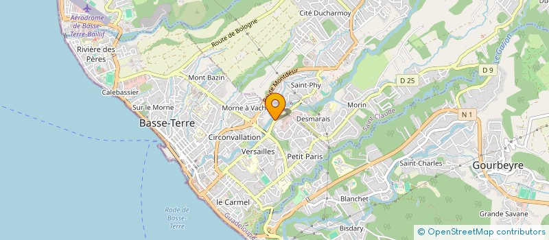 localisation de l'entreprise CELLULE ECO GPE BAT TRAV PUB MAT CONSTRU à BASSE-TERRE