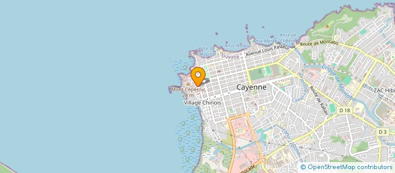 localisation de l'entreprise CELLULE REFLEXION ACTION NOUVEL ETUDIANT  CAYENNE