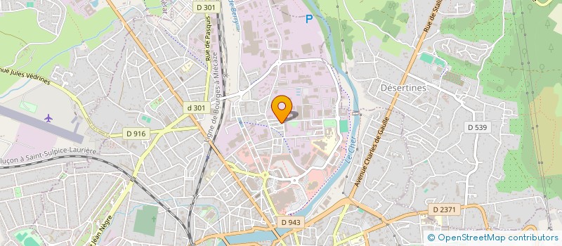 localisation de l'entreprise CELLULO - AIDES 03 à MONTLUCON