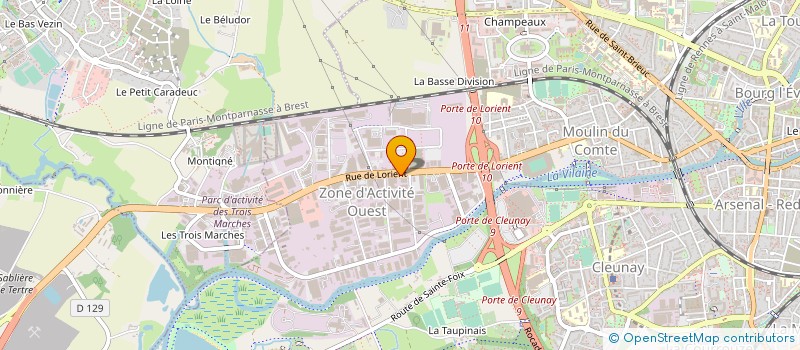 localisation de l'entreprise CELTA OUEST à RENNES