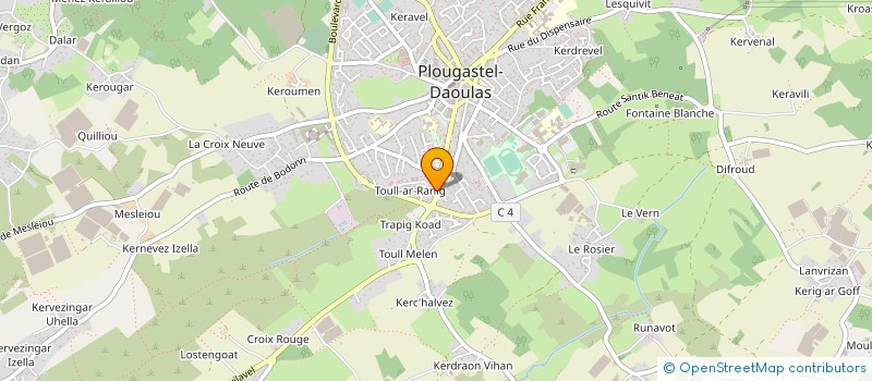localisation de l'entreprise CELTABIO à PLOUGASTEL-DAOULAS