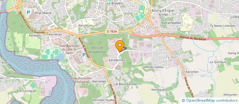 localisation de l'entreprise CELTAVEL à QUIMPER