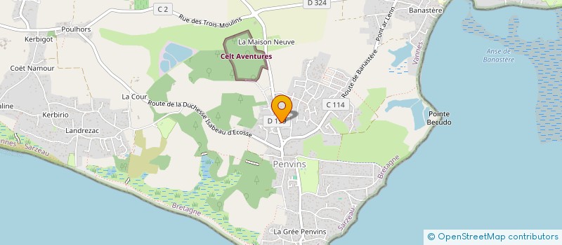 localisation de l'entreprise CELTAVENTURES  SARZEAU
