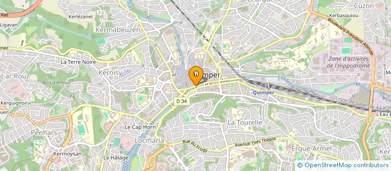 localisation de l'entreprise CELTIA à QUIMPER