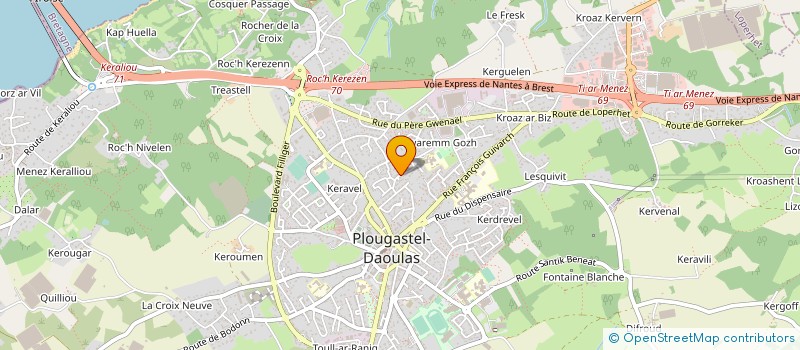 localisation de l'entreprise CELTIC METALLERIE à PLOUGASTEL-DAOULAS