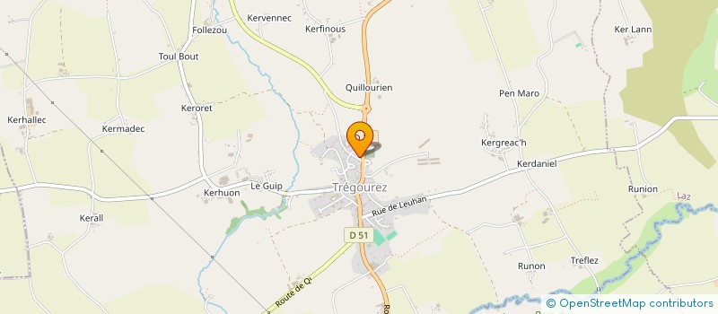 localisation de l'entreprise CELTIC PAYSAGE  TREGOUREZ