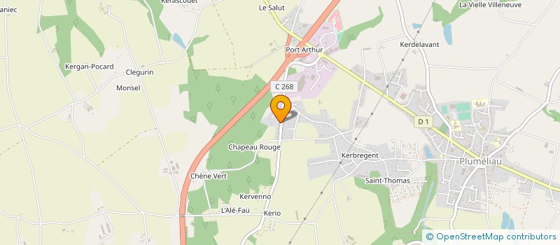 localisation de l'entreprise CELTIK AUTO DIFFUSION à PLUMELIAU-BIEUZY