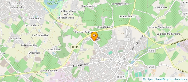 localisation de l'entreprise CELTIS BOIS à LE LOROUX-BOTTEREAU
