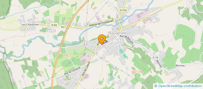 localisation de l'entreprise CELTP  FOUGEROLLES-SAINT-VALBERT