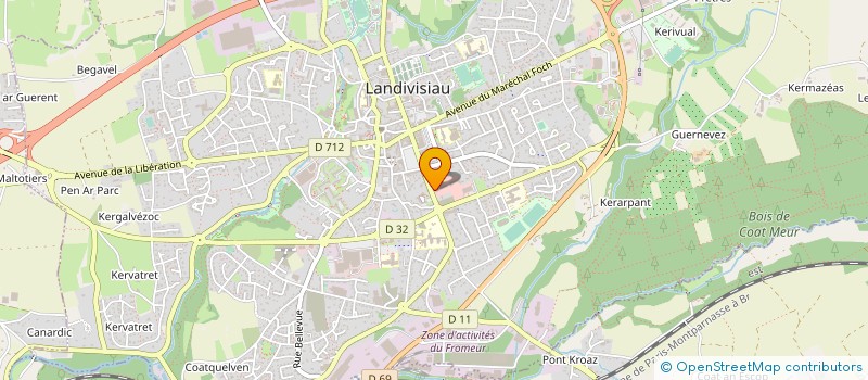 localisation de l'entreprise CELTYS à LANDIVISIAU
