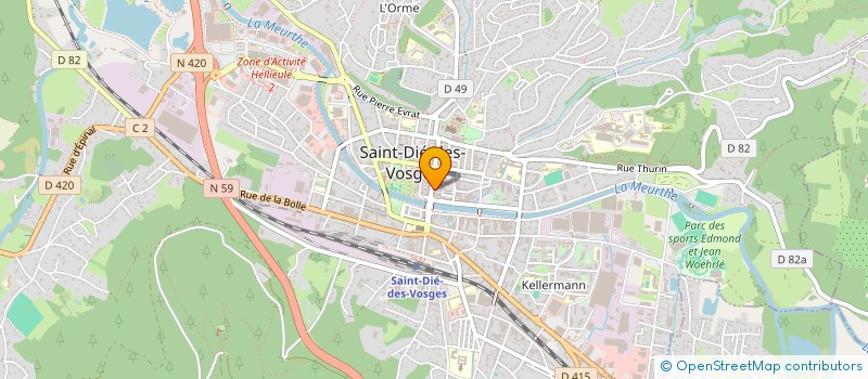 localisation de l'entreprise CELUMA à SAINT-DIE-DES-VOSGES
