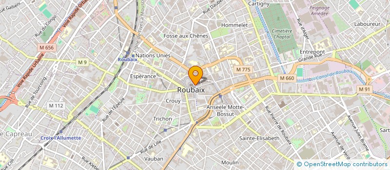 localisation de l'entreprise CEMAR  ROUBAIX