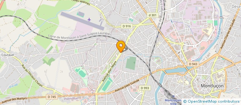localisation de l'entreprise CEMILBAT à MONTLUCON