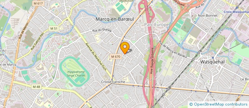 localisation de l'entreprise CEMILLE à MARCQ-EN-BARŒUL