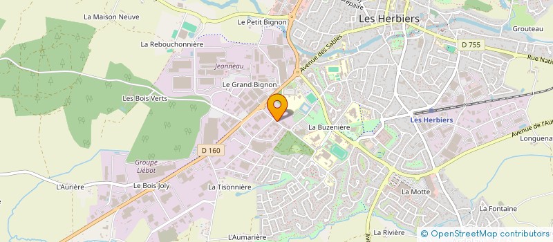 localisation de l'entreprise CEMMA DECO à LES HERBIERS