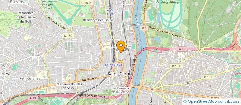 localisation de l'entreprise CEN HOLDING à SAINT-CLOUD