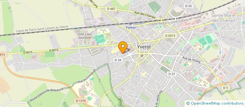 localisation de l'entreprise CEN PRODUCTION à YVETOT