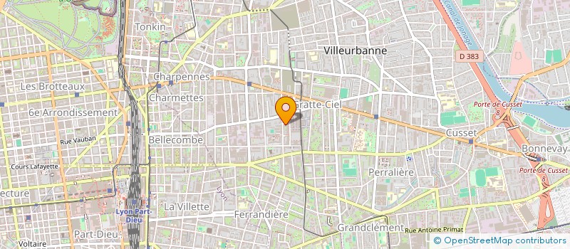 localisation de l'entreprise CEN SOCIO CULTUR FRATERNITE MAISON JEUNE à VILLEURBANNE