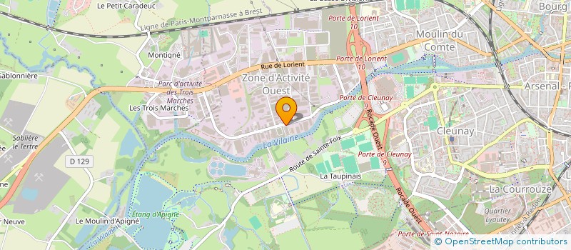 localisation de l'entreprise CENA PROPRETE à RENNES