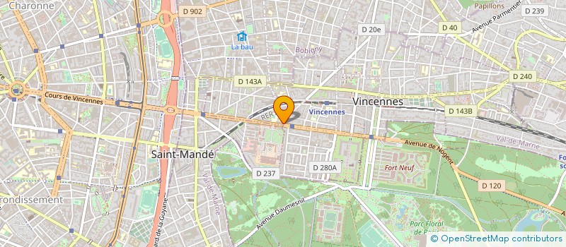 localisation de l'entreprise CENAC ASSURANCES à VINCENNES