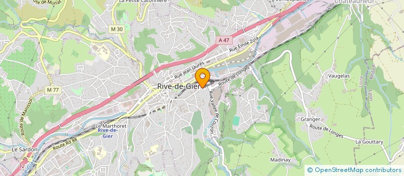 localisation de l'entreprise CENARD ELECTRICITE à RIVE-DE-GIER