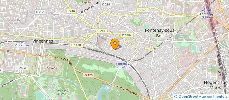 localisation de l'entreprise CENEXI à FONTENAY-SOUS-BOIS