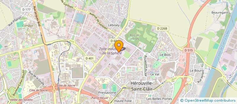 localisation de l'entreprise CENEXI HSC à HEROUVILLE-SAINT-CLAIR