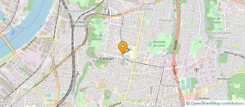 localisation de l'entreprise CENON BATIMENT à CENON