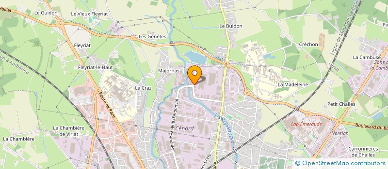 localisation de l'entreprise CENORD HOLDING à BOURG-EN-BRESSE