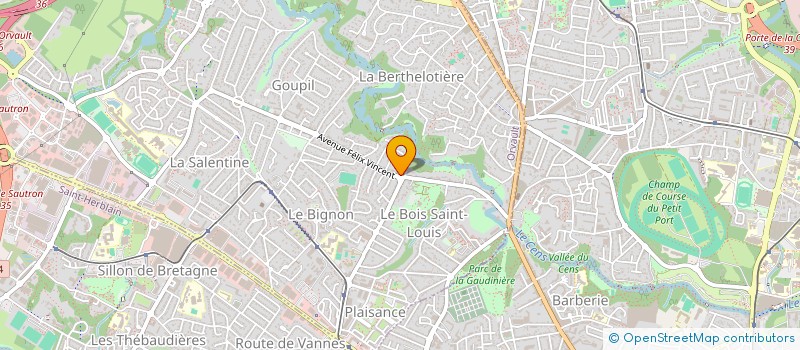 localisation de l'entreprise CENS-ASS à ORVAULT